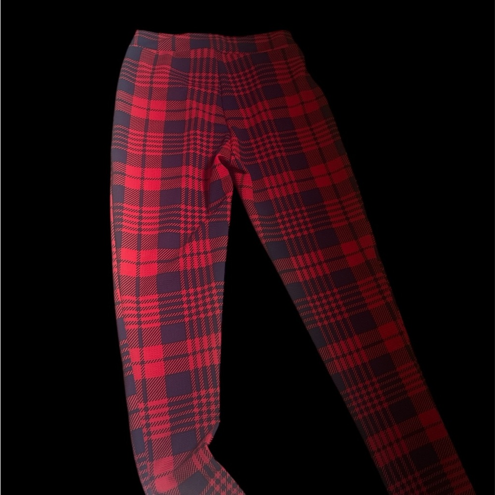 Red and Black Plaid Pants